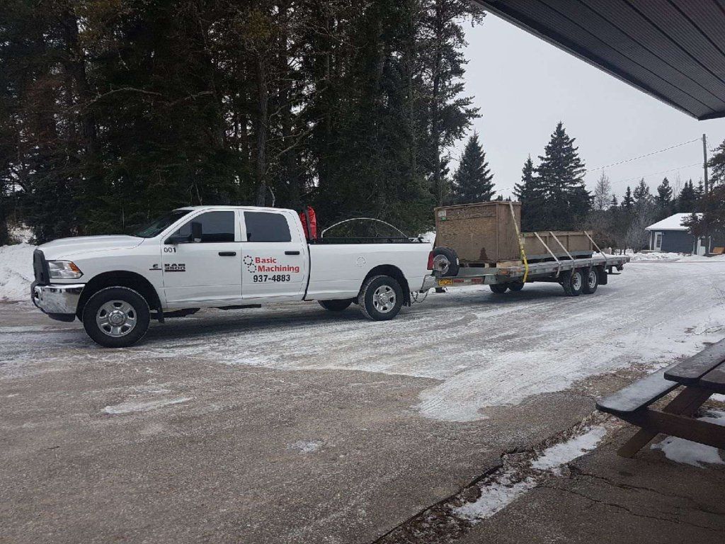 Basic Machining's portable align boring truck and trailer. 