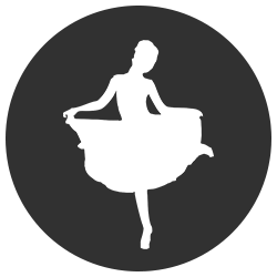a dancing lady icon