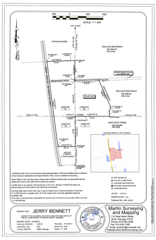 Surveying Service — Residential Lot Survey in Alma, GA