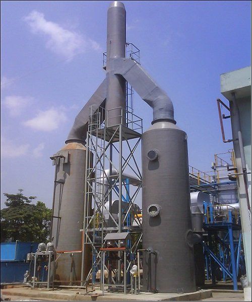 Packed Bed Fiberglass (FRP) Scrubber Tower 