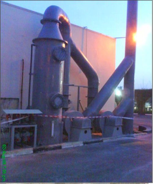Packed Bed Fiberglass (FRP) Scrubber Tower 