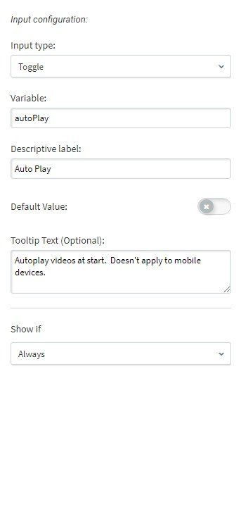 Auto play setting for the video gallery