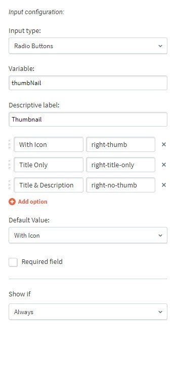 Thumbnail configuration on video gallery