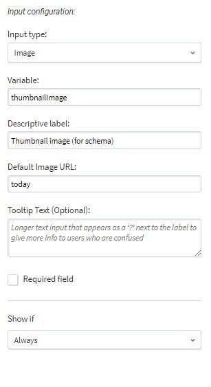 Video thumbnail image in video gallery widget