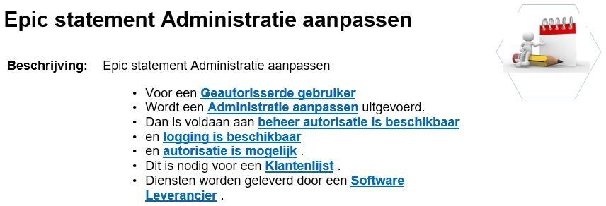 epic statement administratie aanpassen