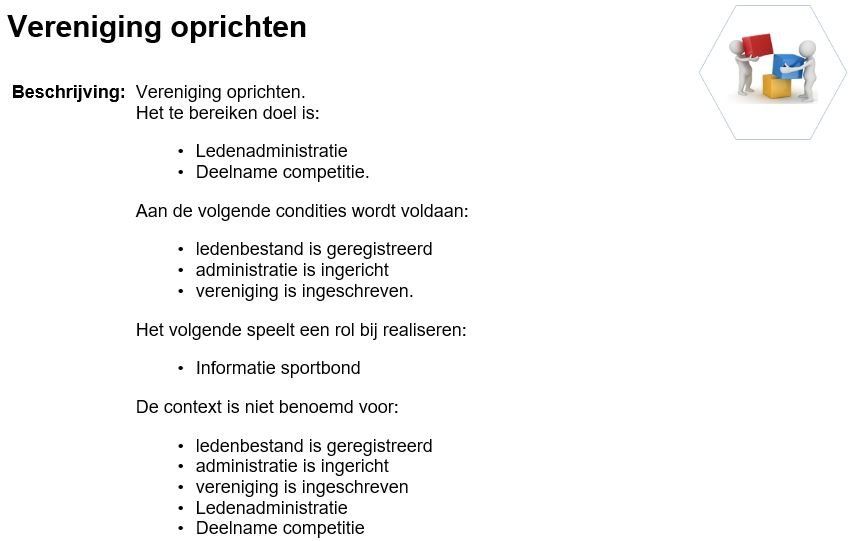webpage functies vereniging oprichten
