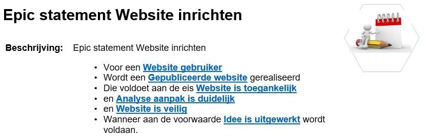 epic statement analyse vraagstuk website realiseren