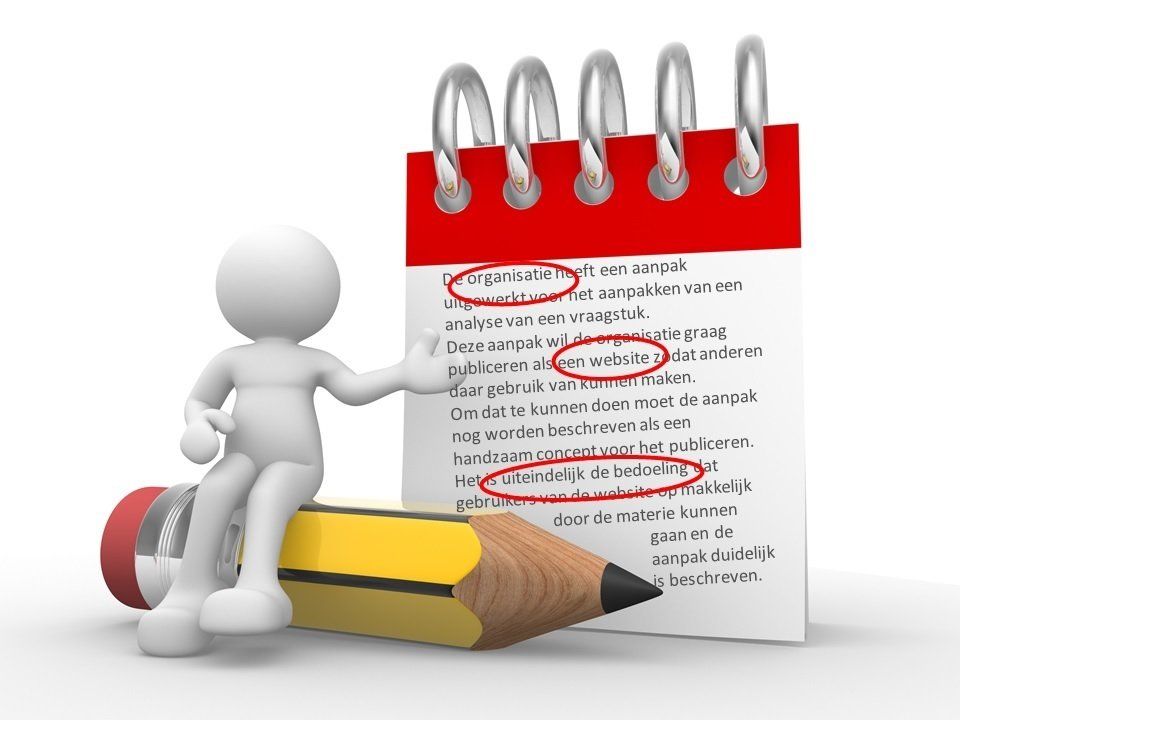 woorden analyse vraagstuk website realiseren