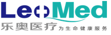 A logo for a medical company with chinese writing on it.