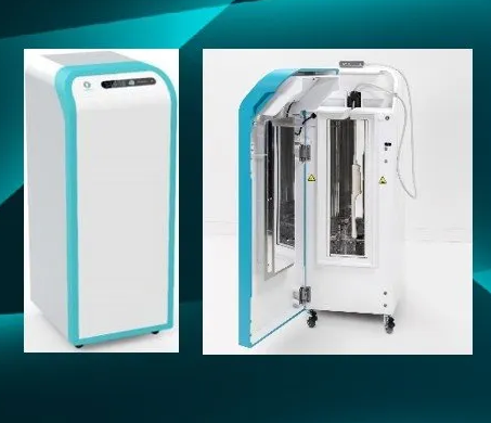 A picture of a white box with a blue trim