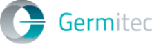A germtec logo with a blue circle in the middle