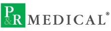 The logo for pr medical is green and white.