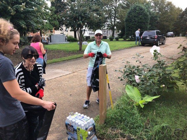 Sol Levinson volunteers with the Jewish Cemetery Association cleaning up cemetery