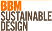 BBM Sustainable Design logo in orange and gray text on a white background