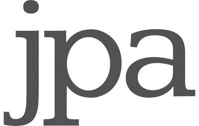 Gray lowercase letters “jpa” on a white background.