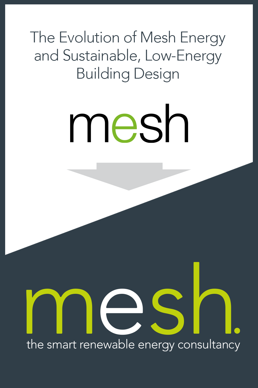 Promotional graphic for Mesh, a sustainable low-energy building design consultancy
