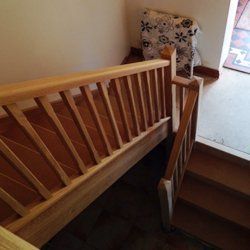 wooden railing