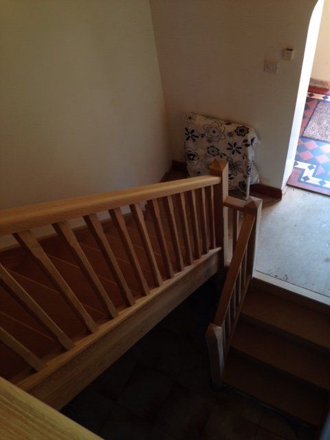 carpeted steps