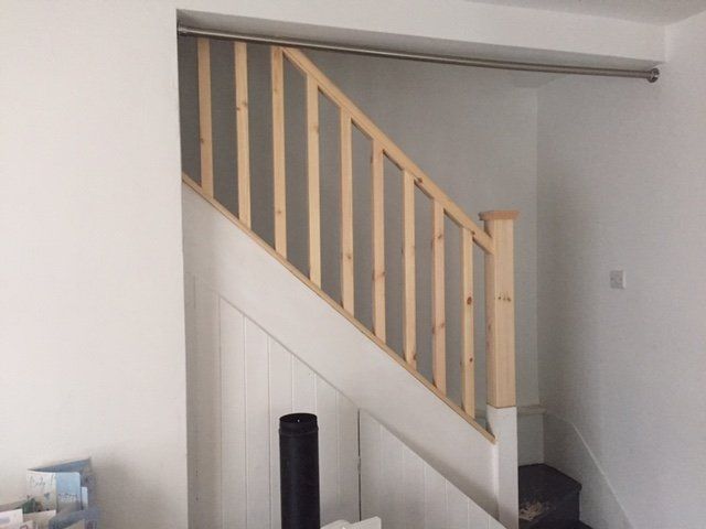 wooden railing