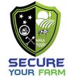 Green and black shield logo with farm icons and text “Secure Your Farm”
