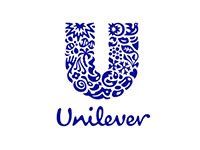 Logotipo azul de Unilever con la letra 