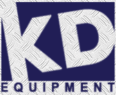 The kd equipment logo is on a blue background.