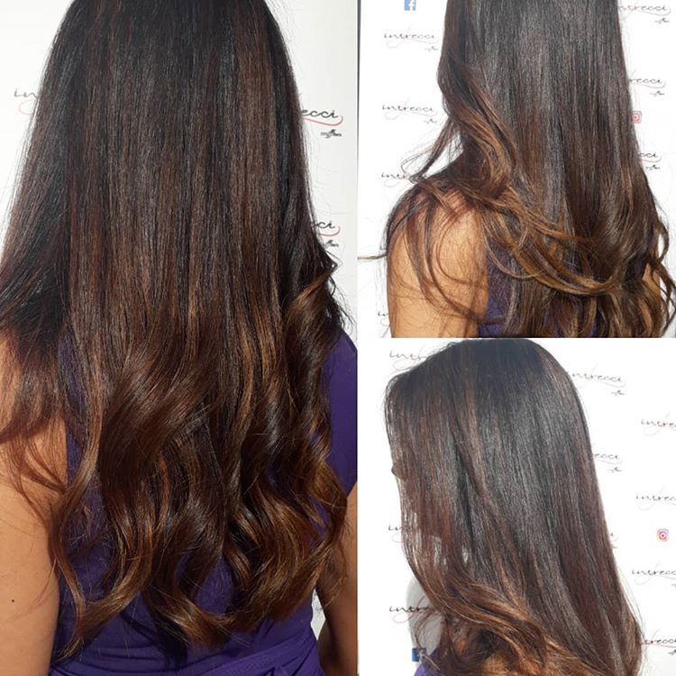 Capelli lunghi sottoposti a trattamento volumizzante