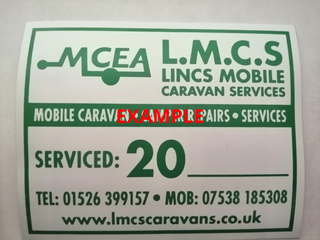 CARAVAN MOTORHOME SERVICE STICKER