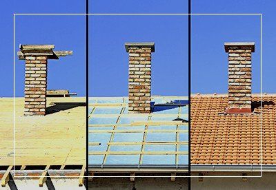 Three phases of roof - King's slate roof repair in Blain, PA
