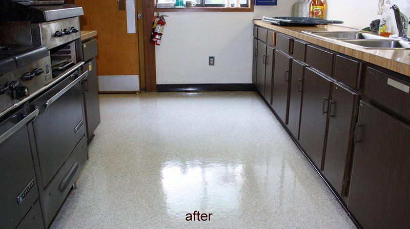 Kitchen floor after - Maintenance Services in Kendall Park, NJ
