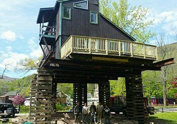Brown House Being Moved  — Structural Relocation in Hopewell Junction, New York