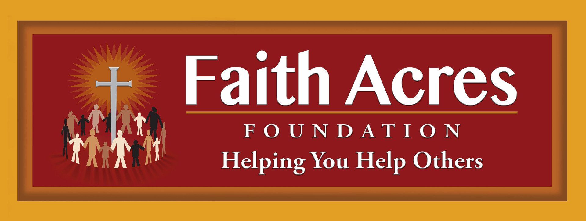 The logo for the faith acres foundation helping you help others