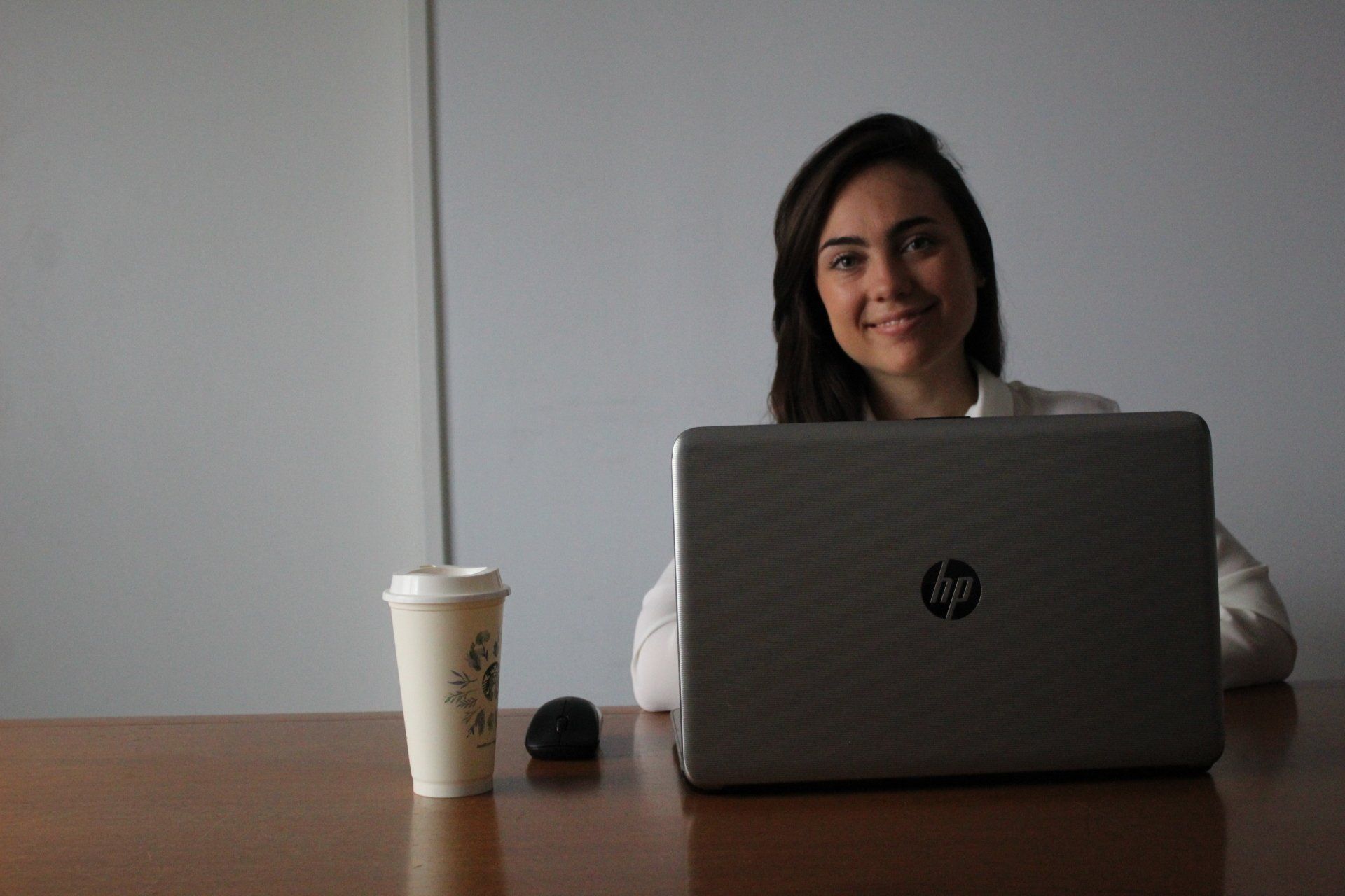 Woman working with the computer