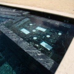Black marble swimming pool