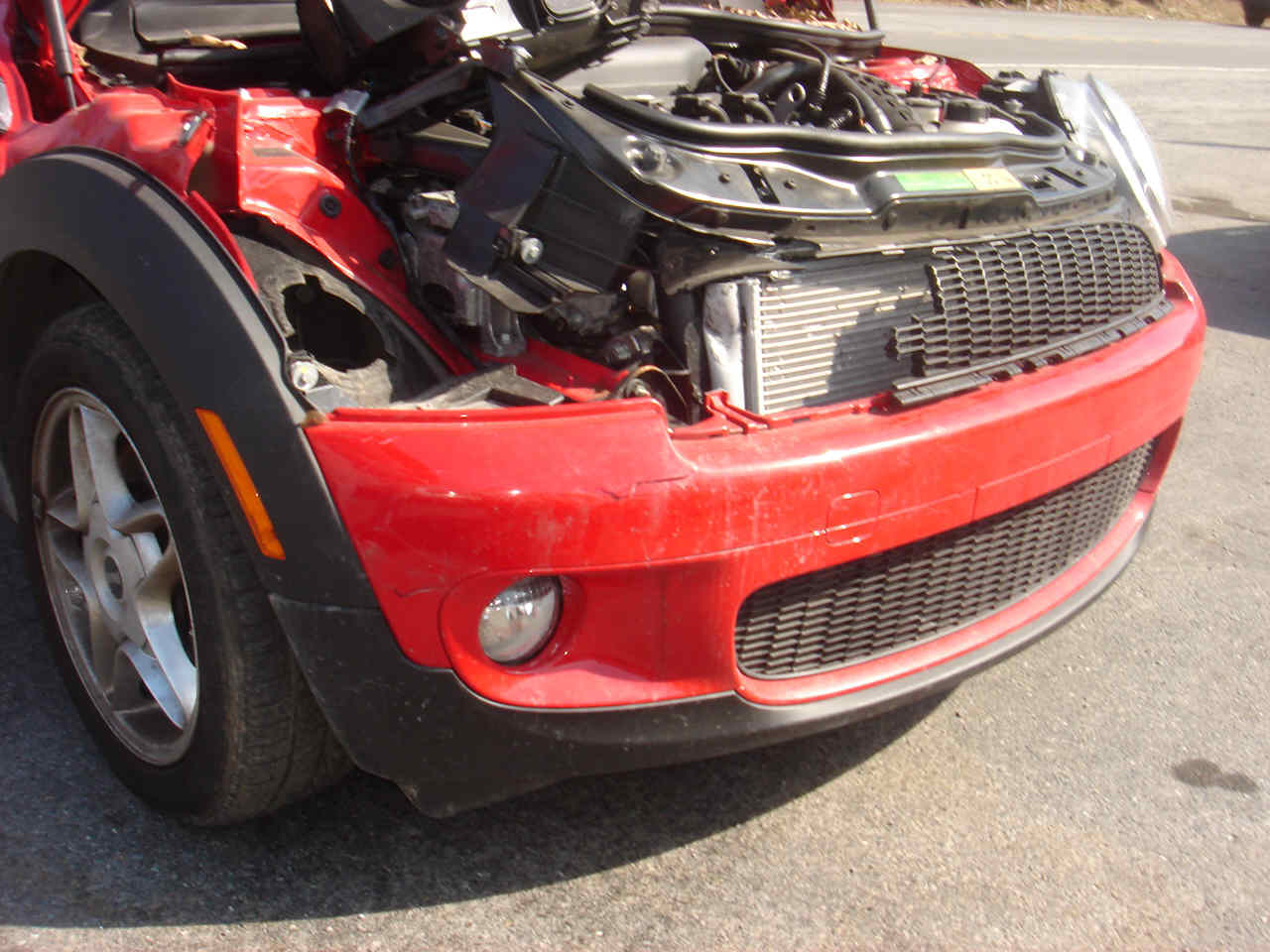 mini cooper crash