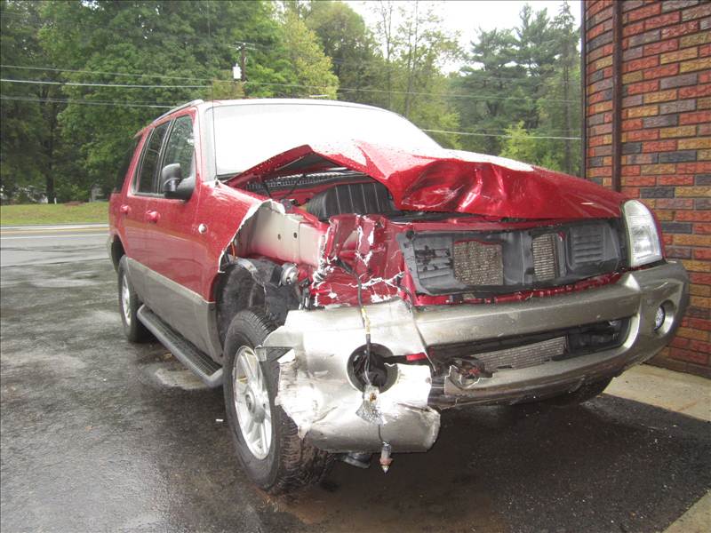 front ended wrecked