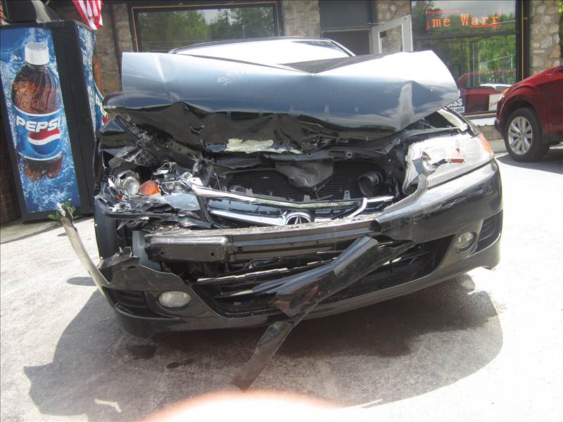 smashed car