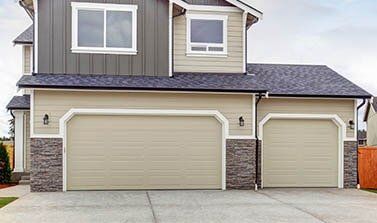 Residential Garage Doors — American House Exterior With Two Garage Spaces in Torrance, CA Residential Garage Doors — American House Exterior With Two Garage Spaces in Torrance, CA
