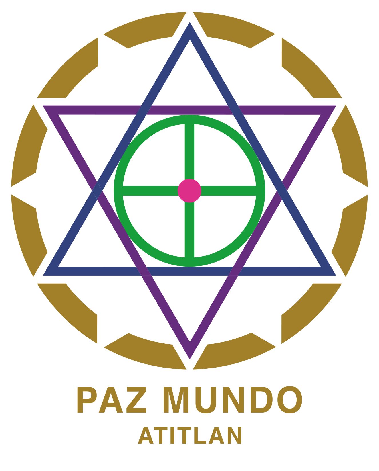 Ein Logo mit der Aufschrift „Paz Mundo Atitlan“