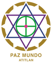 Ein Logo mit der Aufschrift „Paz Mundo Atitlan“