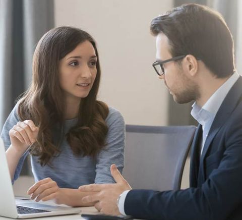 Woman Consulting a Accountant — Ahrens & Associates, S.C. — Appleton, WI Woman Consulting a Accountant — Ahrens & Associates, S.C. — Appleton, WI