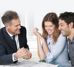 Realtor with Clients Realtor with Clients