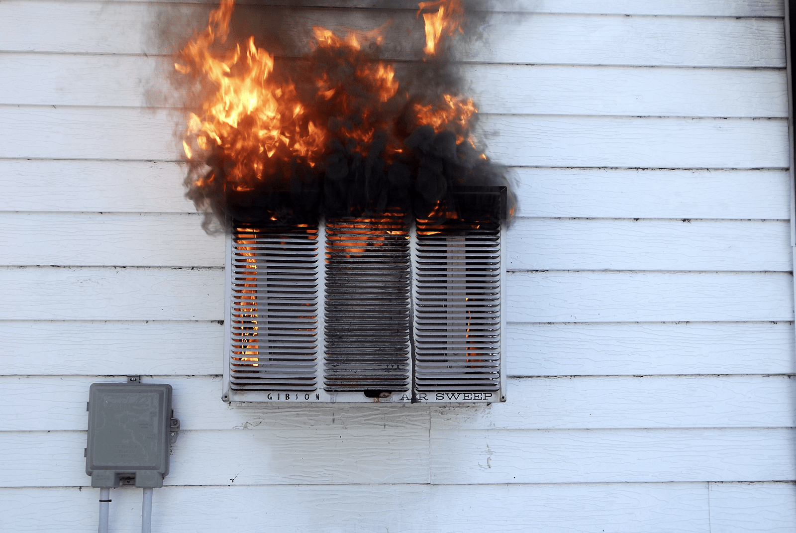 Air conditioner fire. Restoration 1 of Tuscaloosa, Alabama. 