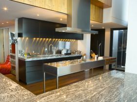 Kitchen with marble details