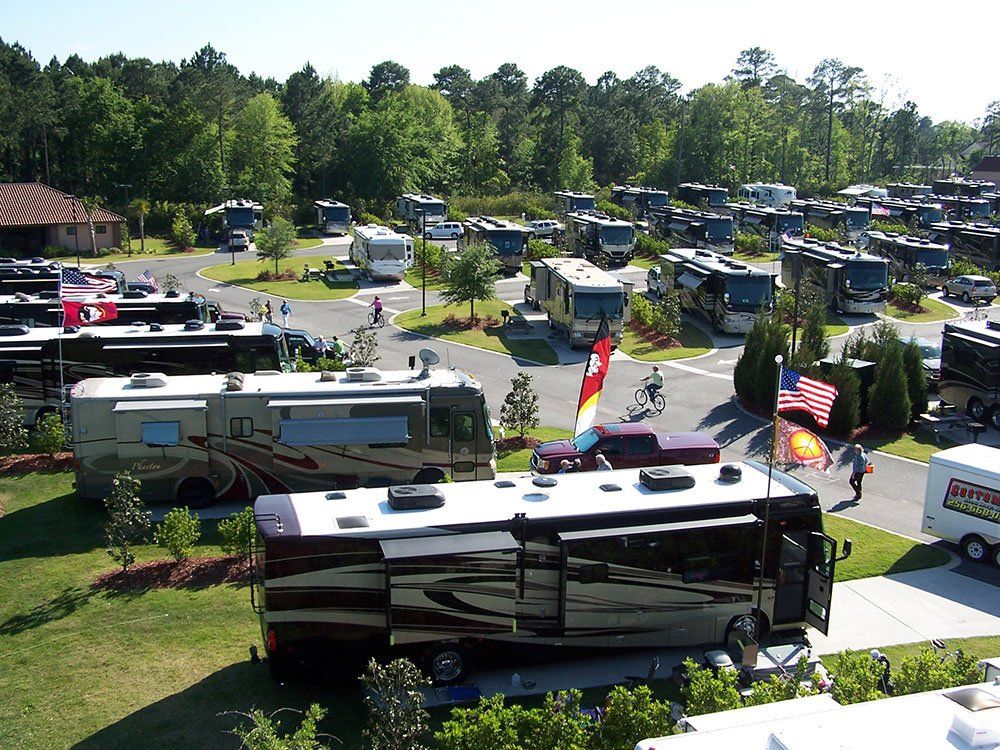 motorhomes on paved sites