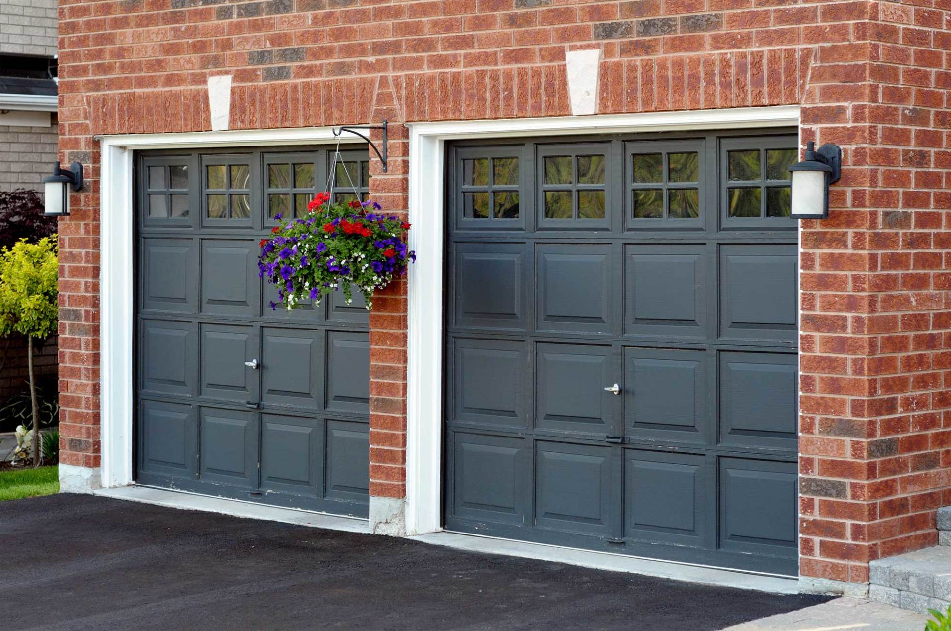 Double Garage in An Angle View — Lowell, MA — Lowell Overhead Doors