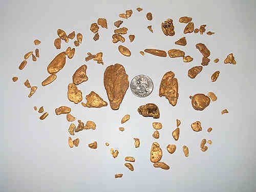 Actual Gold Nuggets from our Placer Gold Claims in Winnemucca in Humboldt County in Northern Nevada
