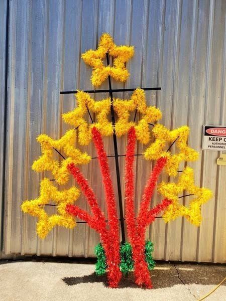 yellow stars Christmas tree