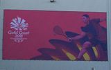 large pink banner