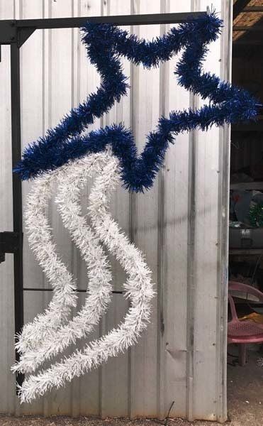 blue and white star